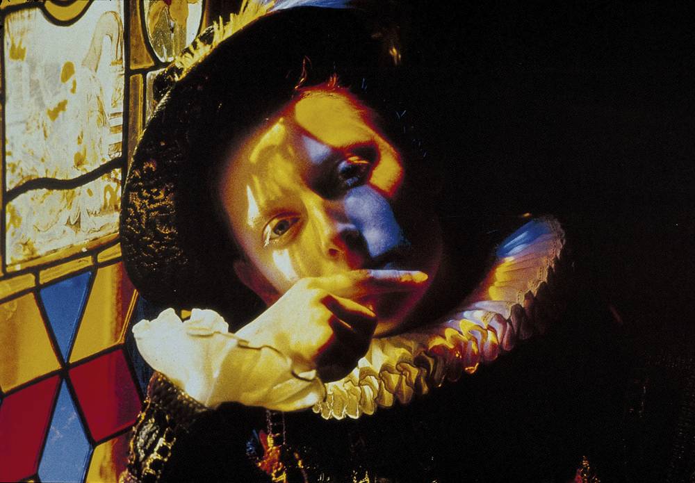Tilda Swinton dans le rôle d'Orlando, pour le film Éponyme de Sally Potter, (été 1988).