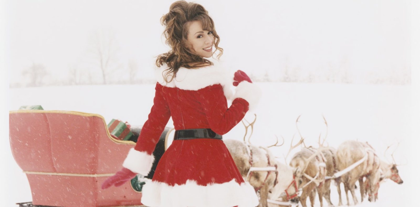 Mariah Carey à l'époque du single All I Want for Christmas Is You (1994).