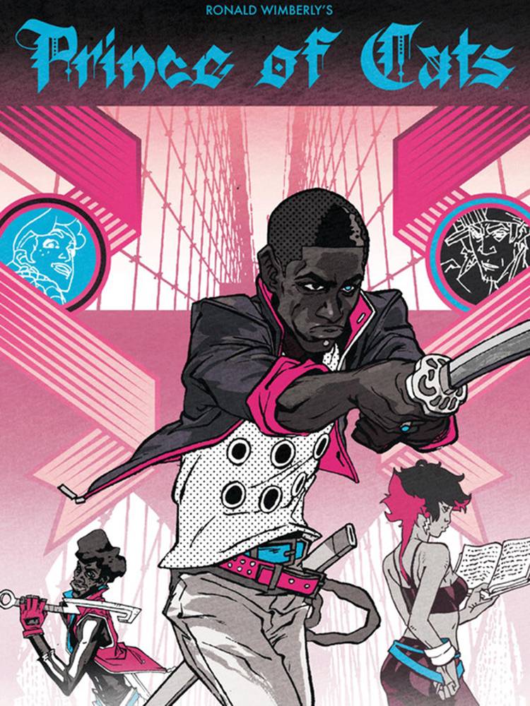 Cover of the graphic novel "Prince of Cats" by Ron Wimberly.