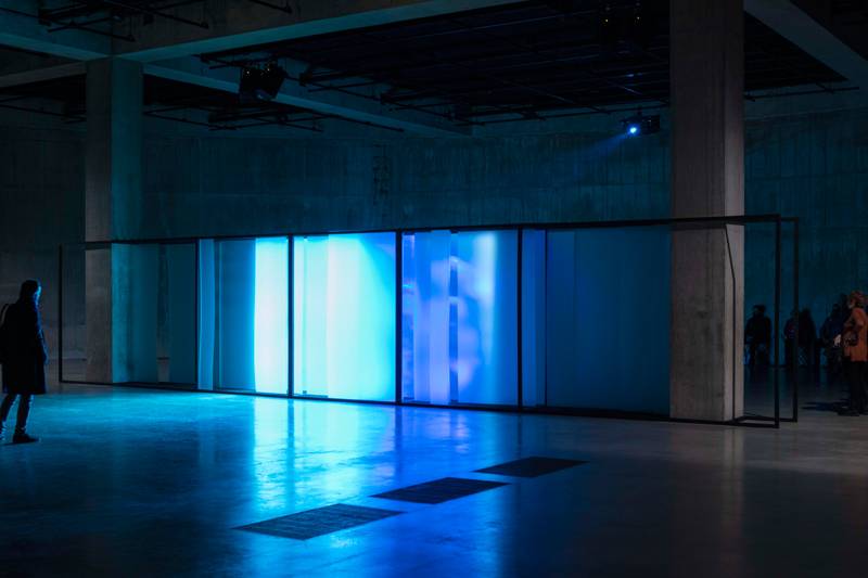 Lawrence Abu Hamdan, installation view of “Walled Unwalled” in The Tanks, Tate Modern London 2018. Photo by Tate Photography. 