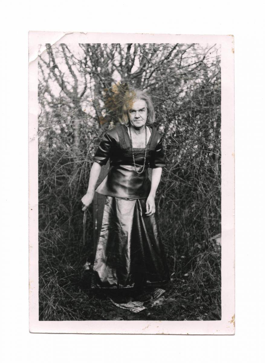 <p>Marcel Bascoulard, a tramp by choice, dresses as a woman and took photos of himself for several decades in Bourges. He chose his fabrics and designed his patterns. Some of his images are on show at the Punta della Dogana.</p>
