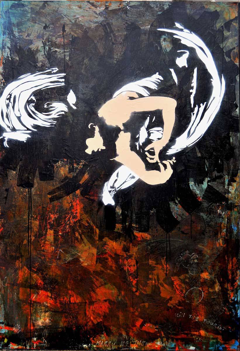 <p>Blek Le Rat, <em>Caravaggio</em> (2012). Galerie Ange Basso.</p>
