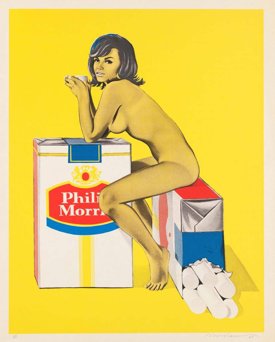 <p>Mel Ramos, <em>Tobacco Rhoda</em>, 1965, sérigraphie, 76,4 x 61,1 cm, gift of Altria Group, Inc © Adagp, Paris, 2017</p>
