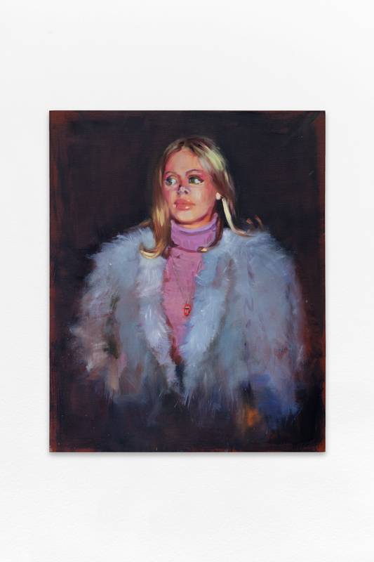 <p>Nina Childress, “BE (07) (fourrure)” (2016). 100 x 81 cm. Huile sur toile Courtesy de l’artiste et Galerie Bernard Jordan (Paris / Zurich) © Aurélien Mole / ©ADAGP, Paris, 2020</p>

