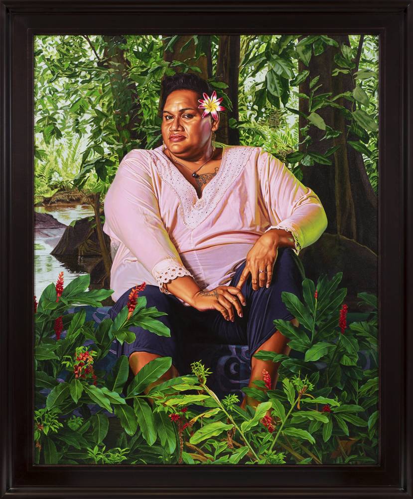 <p><em>Portrait of Geysha Kaua</em>, (2019), huile sur toile, 174 x 144,5 cm. © Diane Arques. </p>
