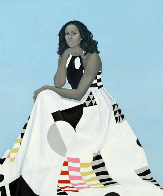 <p>Portrait of Michelle Obama by Amy Sherald. </p>
