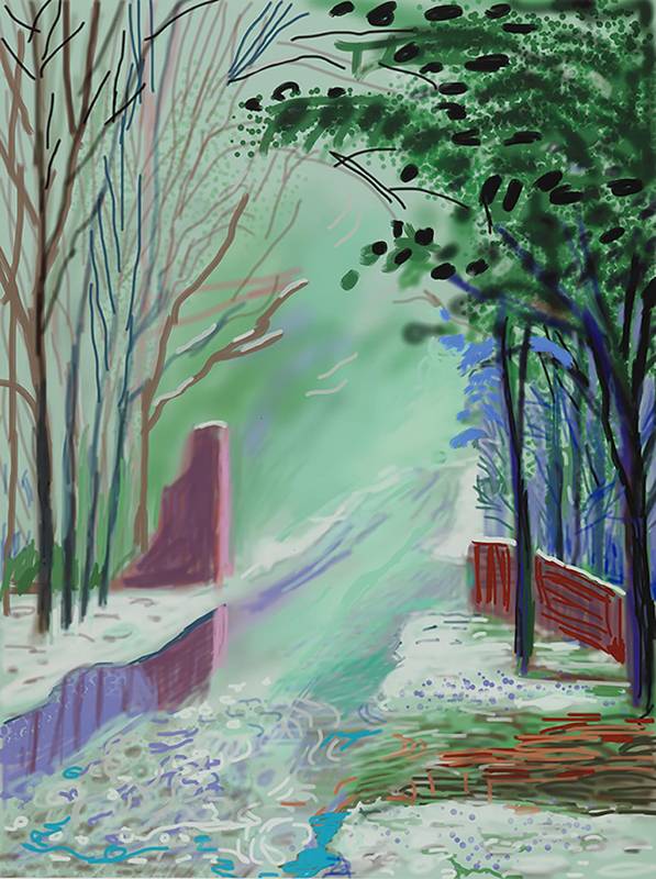 <p>Annely Juda Fine Art : David Hockney, “The Arrival of Spring in Woldgate, East Yorkshire in 2011 (twenty eleven)” (3 January, 2011). Art Basel Hong Kong Online Viewing Room</p>
