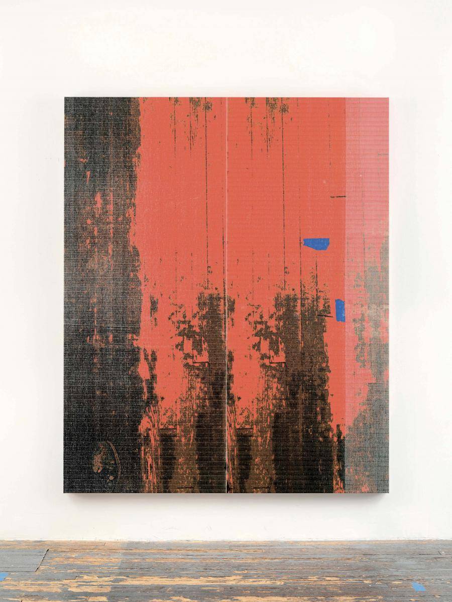 <p>Wade Guyton, “Sans titre” (2017). Impression jet d'encre sur lin, 213,4 x 175,3 cm. </p>
