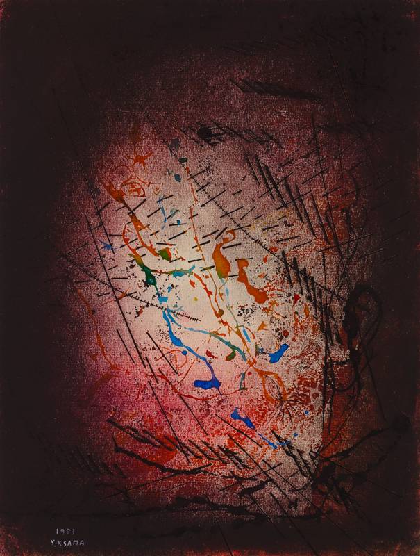 <p>“Autumn” de Yayoi Kusama (1953). Aquarelle, pastel, encre sur papier. Smithsonian American Art Museum, Gift of Mr. and Mrs. John A. Benton and The Joseph and Robert Cornell Memorial Foundation</p>
