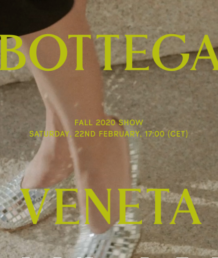 En direct : le défilé Bottega Veneta automne-hiver 2020-2021