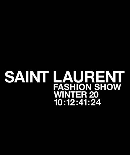 En direct : le défile Saint Laurent automne-hiver 2020-2021