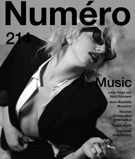 Lady Gaga par Hedi Slimane en couverture du Numéro Music