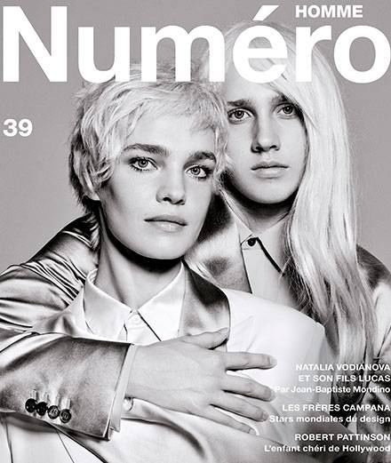 Exclusif : la top model Natalia Vodianova et son fils Lucas par Jean-Baptiste Mondino en couverture du nouveau Numéro Homme